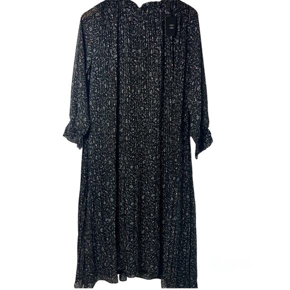 CODE X MODE FLORAL PURPLE BLACK LONG SLEEVE WOMEN DRESS SIZE MEDIUM BRAND NEW - Picture 1 of 7